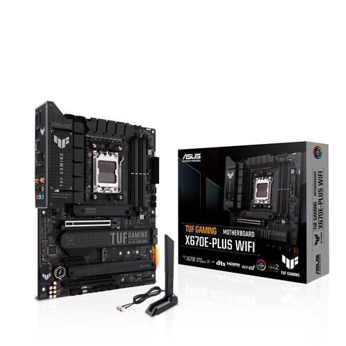 Image of Asus TUF GAMING X670E-PLUS WIFI Mainboard Sockel (PC) AMD AM5 Formfaktor (Details) ATX Mainboard-Chi