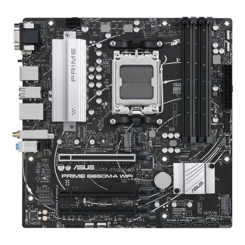 Image of Asus PRIME B650M-A WIFI Mainboard Sockel (PC) AMD AM5 Formfaktor (Details) Micro-ATX Mainboard-Chips