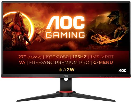 Image of AOC 27G2SAE/BK Gaming Monitor EEK E (A - G) 68.6cm (27 Zoll) 1920 x 1080 Pixel 16:9 1 ms Kopfhörer