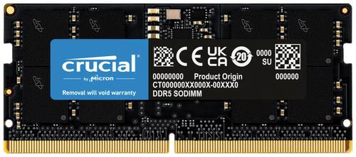 Image of Crucial CT16G48C40S5 Laptop-Arbeitsspeicher Modul DDR5 16GB 1 x 16GB 4800MHz 262pin SO-DIMM CL40 CT1