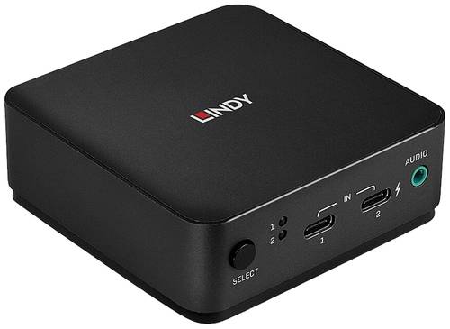 Image of LINDY 2 Port Type C, DisplayPort 1.2 KVM Switch 2 Port KVM-Umschalter Display-Port 3840 x 2160 Pixel
