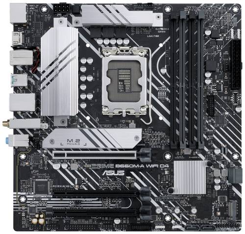 Image of Asus PRIME B660M-A WIFI D4 Mainboard Sockel (PC) Intel® 1700 Formfaktor (Details) Micro-ATX Mainboa