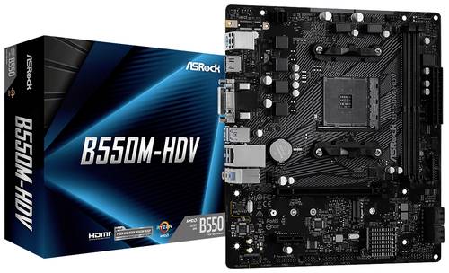 Image of ASRock B550M-HDV Mainboard Sockel (PC) AMD AM4 Formfaktor (Details) Micro-ATX Mainboard-Chipsatz AMD