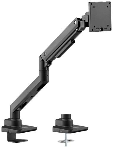 Image of LogiLink BP0168 1fach Monitor-Tischhalterung Schwarz Drehbar, Höhenverstellbar, Neigbar, Rotierbar,