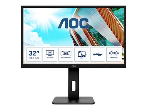 Image of AOC Q32P2 LED-Monitor EEK F (A - G) 80cm (31.5 Zoll) 2560 x 1440 Pixel 16:9 4 ms HDMI®, DisplayPort