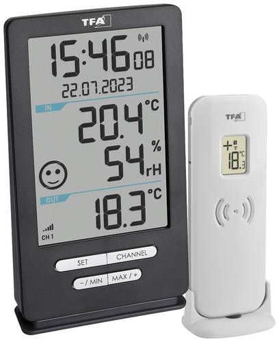 Image of TFA Dostmann Funk-Thermometer XENA HOME Funk-Thermometer digital Anthrazit