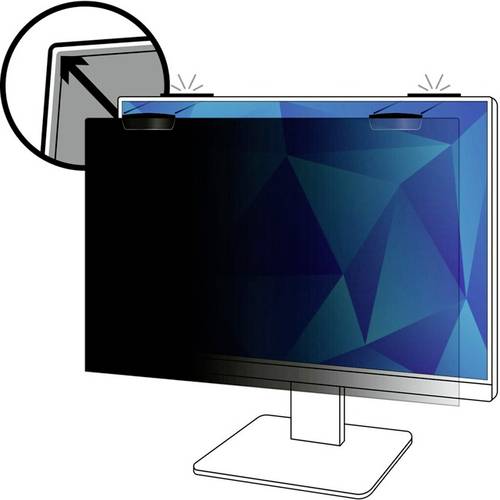 Image of 3M Blickschutzfilter PF250W9EM - Blickschutzfilter für Bildschirme - 2-Wege - entfernbar - magnetisch - Breitbild: 63,5 cm (Breitbild: 63,50cm (25) ) - Schwarz
