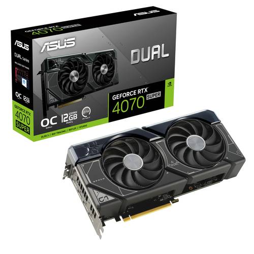 Image of Asus Grafikkarte Nvidia GeForce RTX 4070 Super DUAL OC 12GB GDDR6X-RAM PCIe x16 HDMI®, DisplayPort