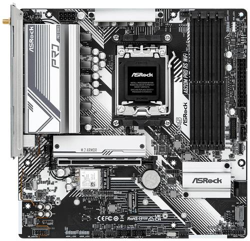 Image of ASRock A620M Pro RS WiFi Mainboard Sockel (PC) AMD AM5 Formfaktor (Details) Micro-ATX Mainboard-Chip