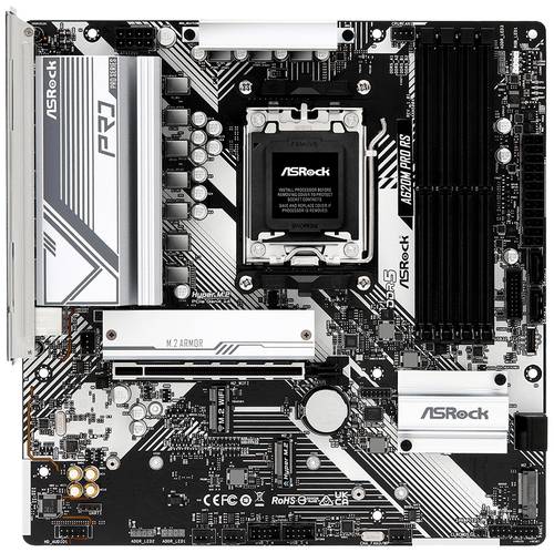 Image of ASRock A620M Pro RS Mainboard Sockel (PC) AMD AM5 Formfaktor (Details) Micro-ATX Mainboard-Chipsatz