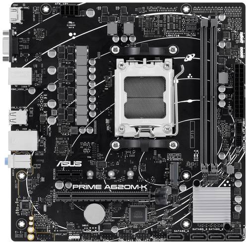 Image of Asus PRIME A620M-K Mainboard Sockel (PC) AMD AM5 Formfaktor (Details) Micro-ATX Mainboard-Chipsatz A