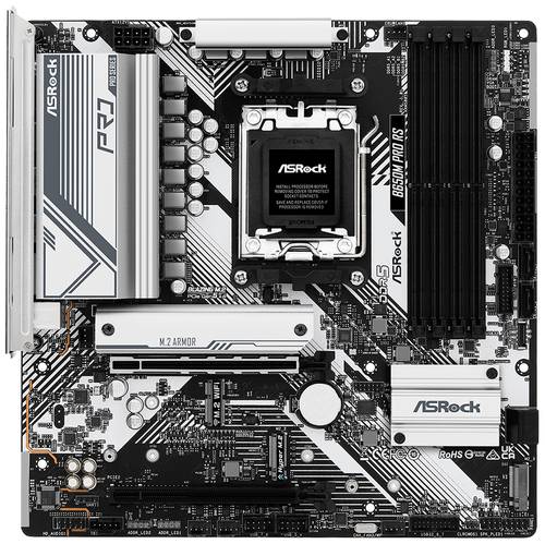 Image of ASRock B650M Pro RS Mainboard Sockel (PC) AMD AM5 Formfaktor (Details) Micro-ATX Mainboard-Chipsatz