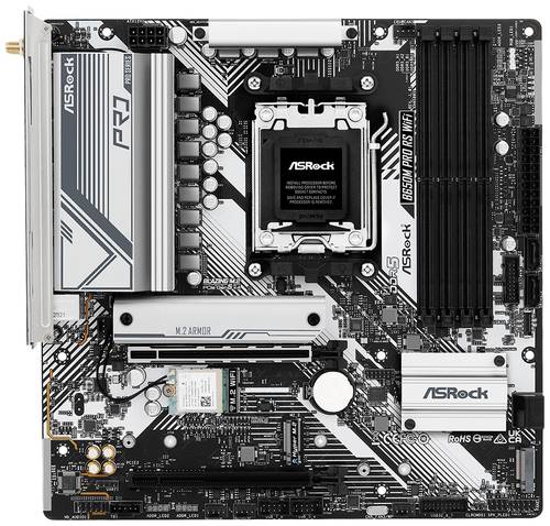 Image of ASRock B650M Pro RS WiFi Mainboard Sockel (PC) AMD AM5 Formfaktor (Details) Micro-ATX Mainboard-Chip