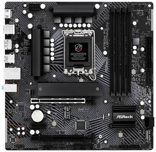 Image of ASRock B760M PG Lightning/D4 Mainboard Sockel (PC) Intel® 1700 Formfaktor (Details) Micro-ATX Mainb