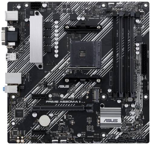 Image of Asus PRIME A520M-A II/CSM Mainboard Sockel (PC) AMD AM4 Formfaktor (Details) Micro-ATX Mainboard-Chi