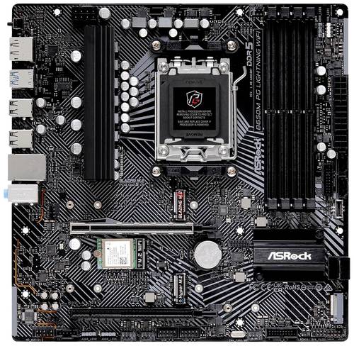 Image of ASRock B650M PG Lightning WiFi Mainboard Sockel (PC) AMD AM5 Formfaktor (Details) Micro-ATX Mainboar