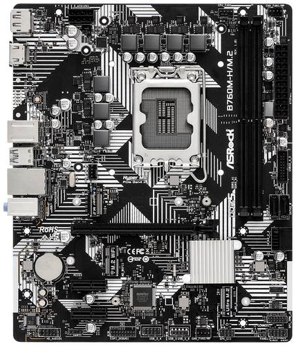 Image of ASRock B760M-H/M.2 Mainboard Sockel (PC) Intel® 1700 Formfaktor (Details) Micro-ATX Mainboard-Chips