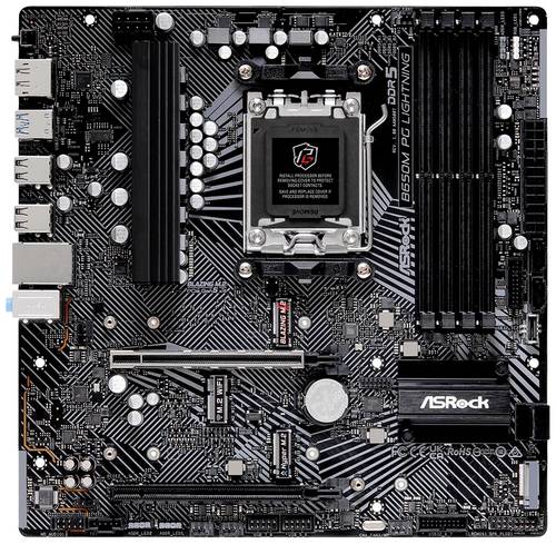 Image of ASRock B650M PG Lightning Mainboard Sockel (PC) AMD AM5 Formfaktor (Details) Micro-ATX Mainboard-Chi