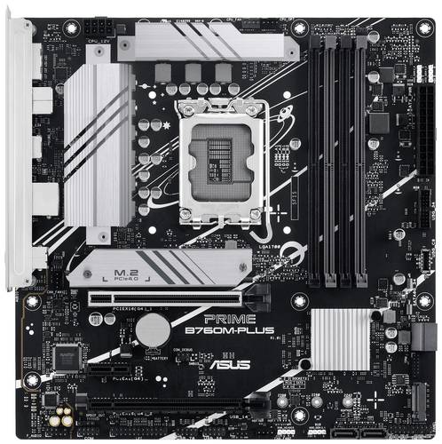 Image of Asus PRIME B760M-PLUS Mainboard Sockel (PC) Intel® 1700 Formfaktor (Details) Micro-ATX Mainboard-Ch