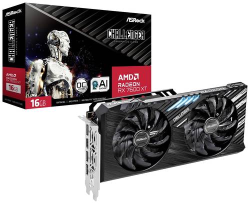 Image of ASRock Grafikkarte AMD Radeon RX 7600 XT Challenger OC 16GB GDDR6-RAM PCIe x16 HDMI®, DisplayPort �