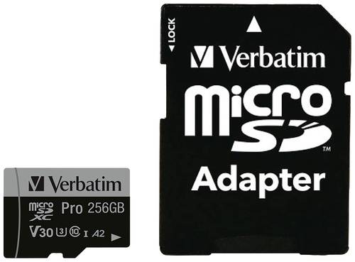 Image of 256 GB microSDXC Speicherkarte mit SD Karten-Adapter, U3, UHS-I
