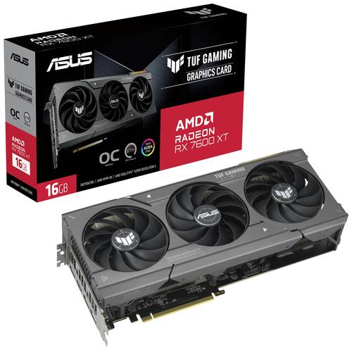 Image of Asus Grafikkarte AMD Radeon RX 7600 XT TUF Gaming OC Edition 16GB GDDR6-RAM PCIe x16 HDMI®, Display