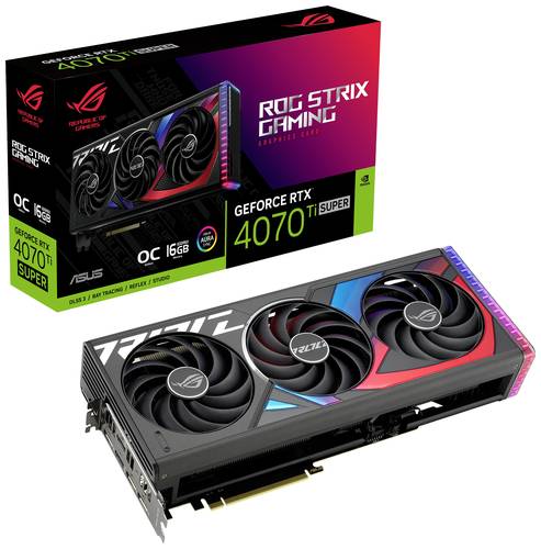 Image of Asus Grafikkarte Nvidia GeForce RTX 4070 Ti Super Strix Gaming OC 16GB GDDR6X-RAM PCIe x16 HDMI®, D