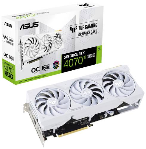 Image of Asus Grafikkarte Nvidia GeForce RTX 4070 Ti Super TUF Gaming OC 16GB GDDR6X-RAM PCIe x16 HDMI®, Dis