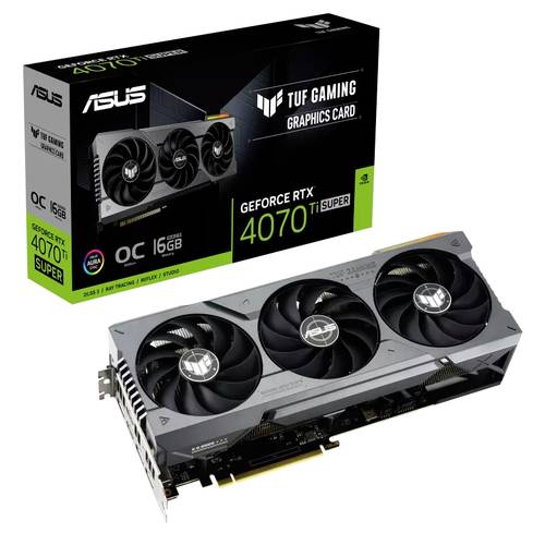 Image of Asus Grafikkarte Nvidia GeForce RTX 4070 Ti Super TUF Gaming OC 16GB GDDR6X-RAM PCIe x16 HDMI®, Dis