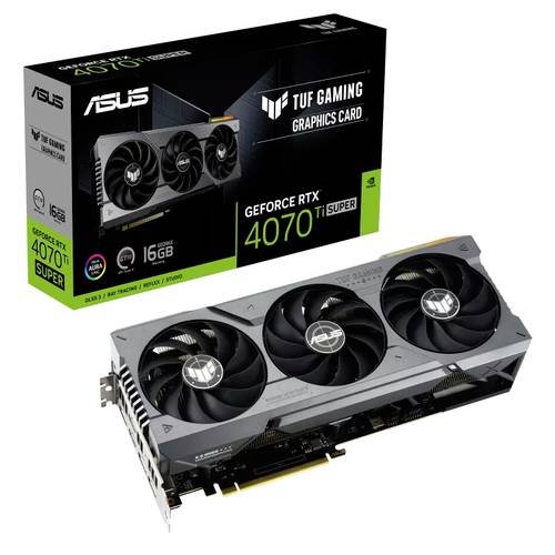 Image of Asus Grafikkarte Nvidia GeForce RTX 4070 Ti Super TUF Gaming 16GB GDDR6X-RAM PCIe x16 HDMI®, Displa