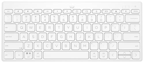 Image of HP 350 Kompakte Bluetooth-Tastatur für mehrere Geräte Kabellos Tastatur Deutsch, QWERTZ Weiß