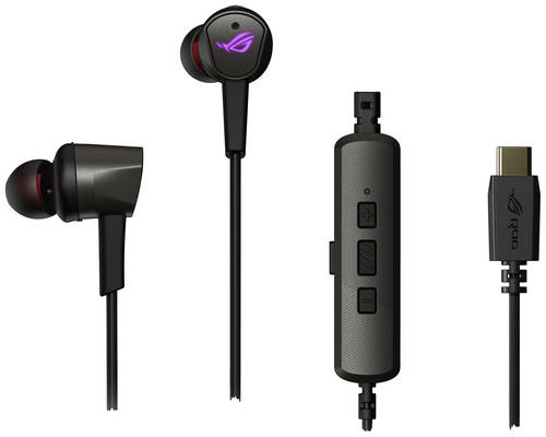 Image of Asus CETRA II Gaming In Ear Kopfhörer kabelgebunden Stereo Schwarz Noise Cancelling Lautstärkerege