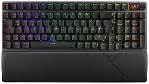 Image of Asus ROG Strix Scope II 96 Wireless Funk, Bluetooth®, USB Gaming-Tastatur Deutsch, QWERTZ Schwarz B