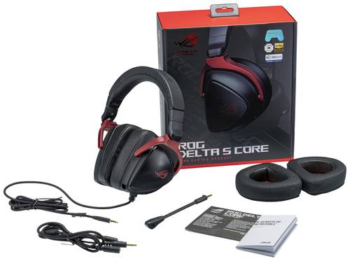 Image of Asus Delta S Core Gaming Over Ear Headset kabelgebunden 7.1 Surround Schwarz Mikrofon-Stummschaltung