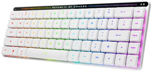 Image of Asus ROG Falchion RX Low Profile USB, Funk, Bluetooth® Gaming-Tastatur Deutsch, QWERTZ Weiß Switch