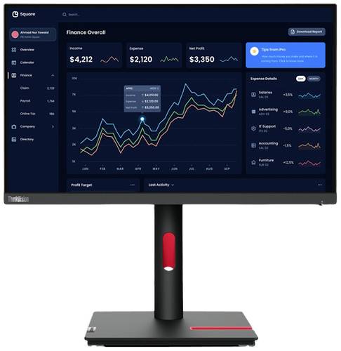 Image of Lenovo ThinkVision T23i-30 LED-Monitor EEK C (A - G) 58.4cm (23 Zoll) 1920 x 1080 Pixel 16:9 6 ms HD