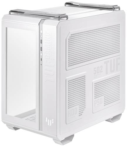 Image of Asus TUF Gaming GT502 PLUS Midi-Tower PC-Gehäuse Weiß Staubfilter, Seitenfenster