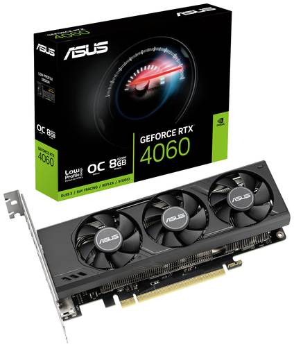 Image of Asus Grafikkarte Nvidia GeForce RTX 4060 LP BRK OC 8GB GDDR6-RAM DisplayPort, HDMI® NVIDIA G-Sync,