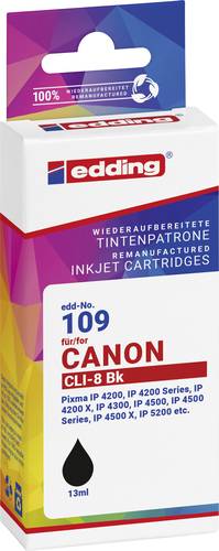 Image of Edding Druckerpatrone ersetzt Canon CLI-8BK Kompatibel Foto Schwarz EDD-109 18-109-01