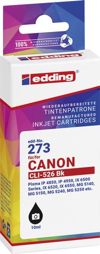 Image of Edding Druckerpatrone ersetzt Canon CLI-526BK Kompatibel Foto Schwarz EDD-273 18-273-01