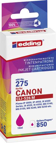 Image of Edding Druckerpatrone ersetzt Canon CLI-526M Kompatibel Magenta EDD-275 18-275-01