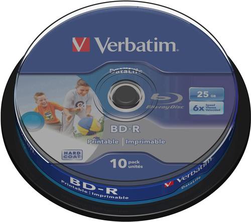 Image of VERBATIM 43804 - BD-R, 25GB, bedruckbar, 10er Spindel