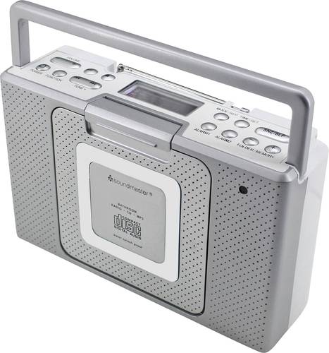 Image of SoundMaster BCD480 CD-Radio UKW AUX, CD spritzwassergeschützt Silber