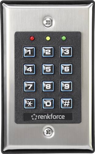 Image of Renkforce 1582597 Codeschloss Aufputz mit beleuchteter Tastatur