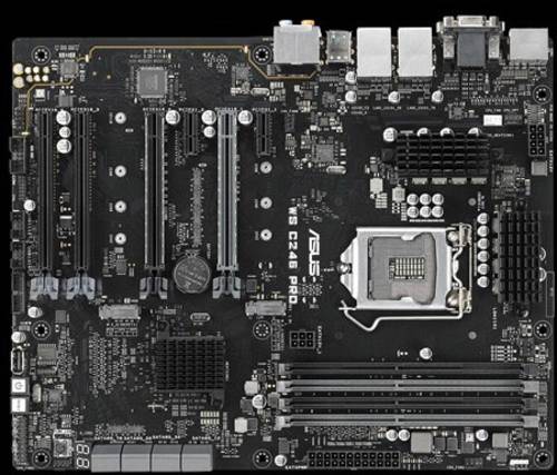 Image of Asus MB WS C246 PRO C246 PCH Mainboard Sockel (PC) Intel® 1151 Formfaktor (Details) ATX Mainboard-C