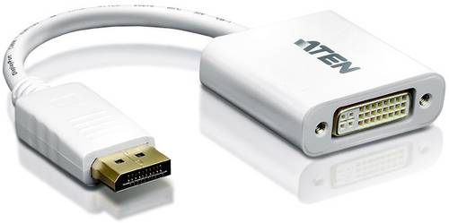 Image of ATEN VC965-AT DisplayPort / DVI Adapter [1x DisplayPort Stecker - 1x DVI-Buchse 24+5pol.] Weiß 10.0