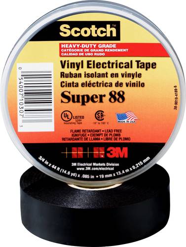 Image of 3M SUPER88-25X33 Isolierband Scotch® Schwarz (L x B) 33 m x 25 mm 1 Rolle(n) (SUPER88-25X33)