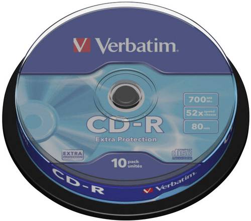 Image of VERBATIM 43437 - CD-R, Extra Protection, 700 MB, 52x, 10er Pack Spindel