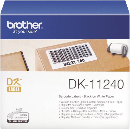 Image of Brother DK-11240 Etiketten Rolle 102 x 51mm Papier Weiß 600 St. Permanent haftend DK11240 Versand-E