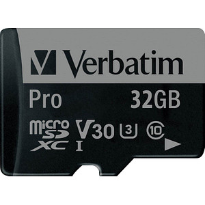 Image of Verbatim Speicherkarte microSDHC/SDXC-Card Pro 128 GB